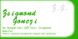 zsigmond gonczi business card